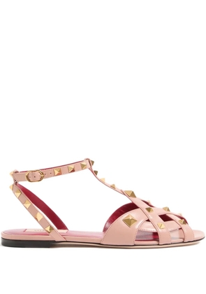 Valentino Garavani studdy kidskin sandals - Pink