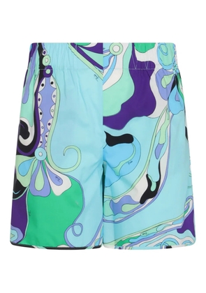 PUCCI Orchidee-print shorts - Blue