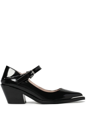 Coccinelle 40mm square-toe heeled pumps - Black