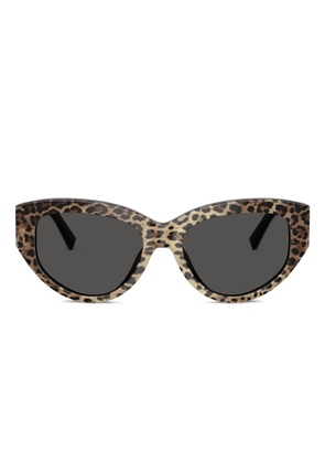 Dolce & Gabbana Eyewear leopard-print cat-eye sunglasses - Black