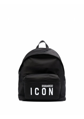 DSQUARED2 logo-print pocket backpack - Black