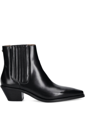 BOSS pointed-toe panelled boots - Black