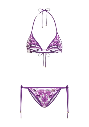 Dolce & Gabbana Majolica-print bikini - White