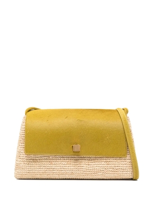 KHAITE Audrey raffia cross body bag - Neutrals