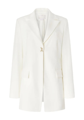Genny crystal-embellished single-breasted blazer - White