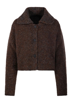 Fabrizio Del Carlo button-front collar cardigan - Brown