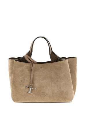 Tod's mini Apa suede tote bag - Brown