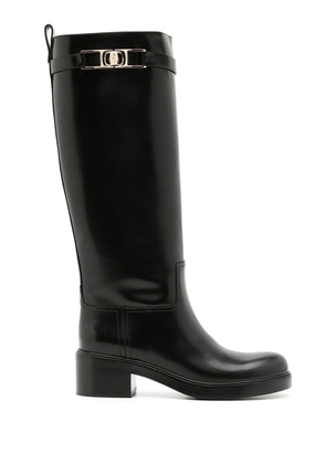 Ferragamo Gancini 55mm knee boots - Black
