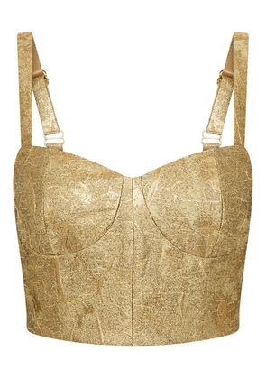 Rebecca Vallance Solana structured top - Gold