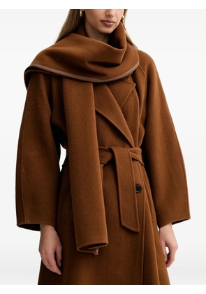 Liviana Conti Noah belted scarf-detail coat - Brown