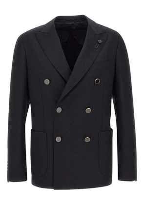 Lardini double-breasted blazer - Black
