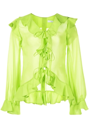 Rokh ruffled-detail blouse - Green