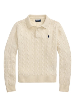 Polo Ralph Lauren cable-knit polo sweater - Neutrals