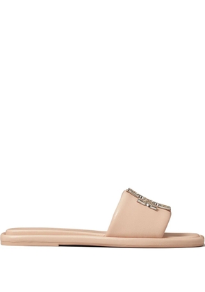 Tory Burch Double T Deco Sport slides - Pink