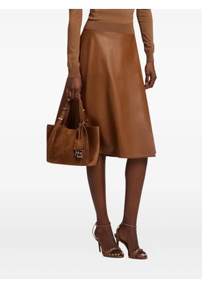 Ralph Lauren Collection Jackeline leather skirt - Brown