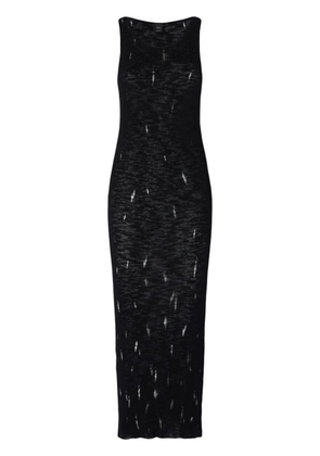 PINKO ripped midi dress - Black