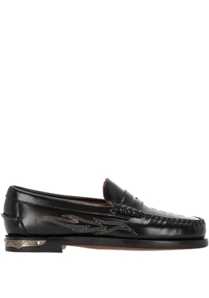 Sebago embroidery detail loafers - Black