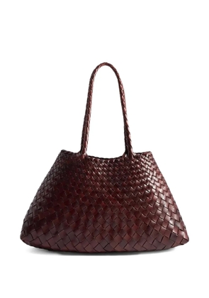 DRAGON DIFFUSION big Santa Croce woven tote bag - Brown