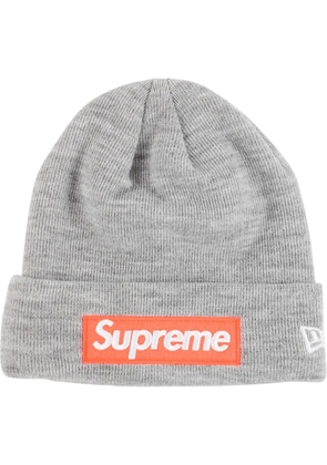 Supreme New Era box Logo Beanie - Grey