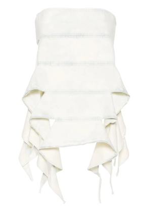 Y/Project bandeau-style denim top - Neutrals