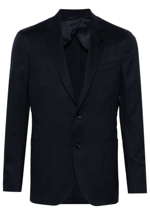 Lardini single-breasted twill blazer - Blue