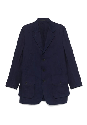Yohji Yamamoto single-breasted blazer - Blue