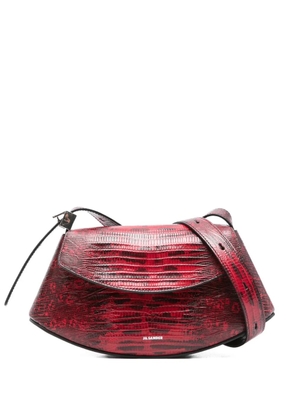 Jil Sander snakeskin crossbody bag - Red