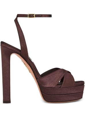 Aquazzura 130mm Divine Plateau sandals - Brown