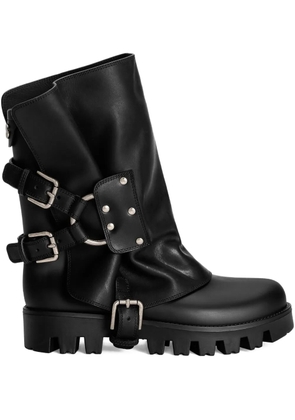 Dolce & Gabbana buckle-detail biker boots - Black