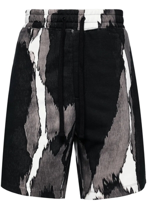 HUGO abstract-print cotton track pants - Black