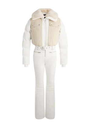 Fusalp Karei faux-fur collar ski suit - White