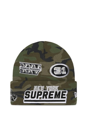 Supreme camouflage applique beanie - Green