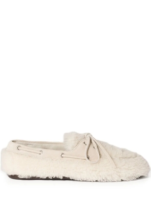 Miu Miu shearling loafers - Neutrals