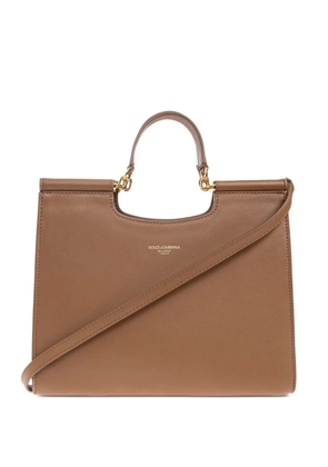 Dolce & Gabbana top-handle leather tote bag - Brown