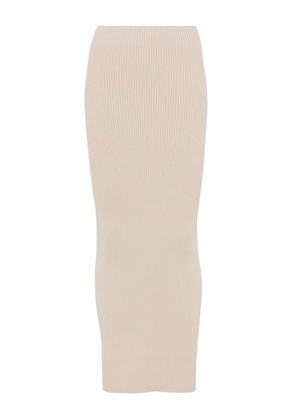 Max Mara ribbed midi skirt - Neutrals