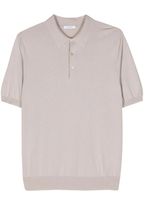 Boglioli fine-knit polo shirt - Neutrals
