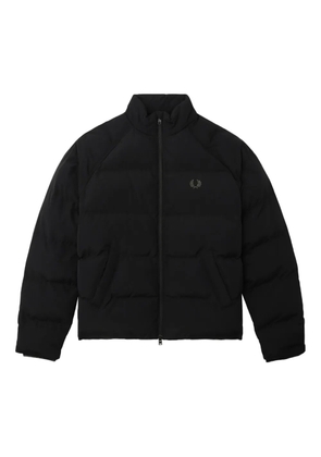 Fred Perry quilted laurel-wreath padded jacket - Black