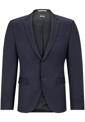BOSS virgin-wool single-breasted blazer - Blue