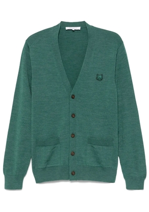 Maison Kitsuné Bold Fox Head Patch cardigan - Green