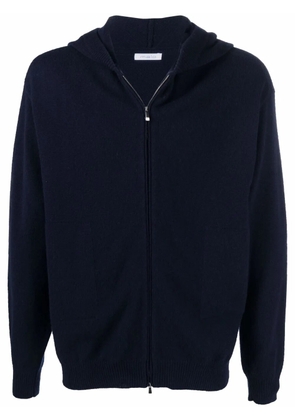 Malo hooded wool-cashmere sweat top - Blue