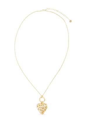 Self-Portrait heart-charm necklace - Gold