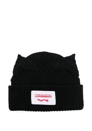 Charles Jeffrey Loverboy Chunky Ears beanie hat - Black