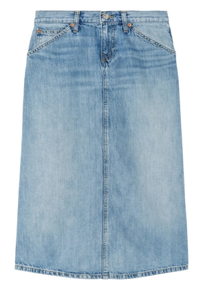 RE/DONE Low Rider midi denim skirt - Blue