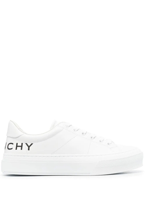 Givenchy logo-print leather low-top sneakers - White