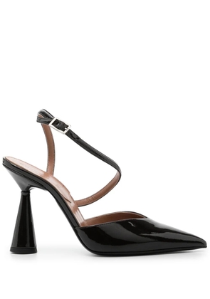 D'ACCORI 100mm pointed-toe leather pumps - Brown