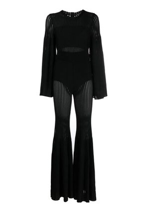 Antonino Valenti Desiree ribbed flared-design jumpsuit - Black