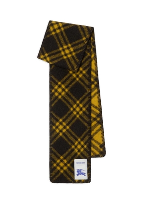 Burberry Check-pattern wool scarf - Brown