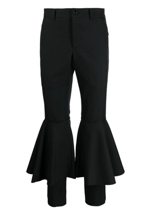 CDG flared-leg tailored trousers - Black