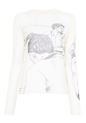 JW Anderson long-sleeves T-shirt - Neutrals