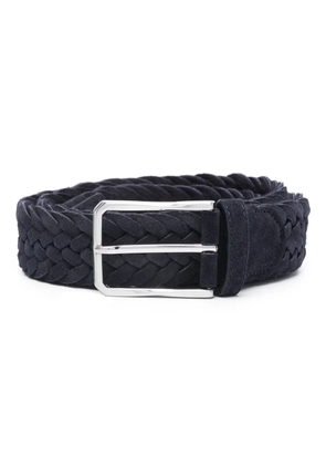 Canali braided suede belt - Blue
